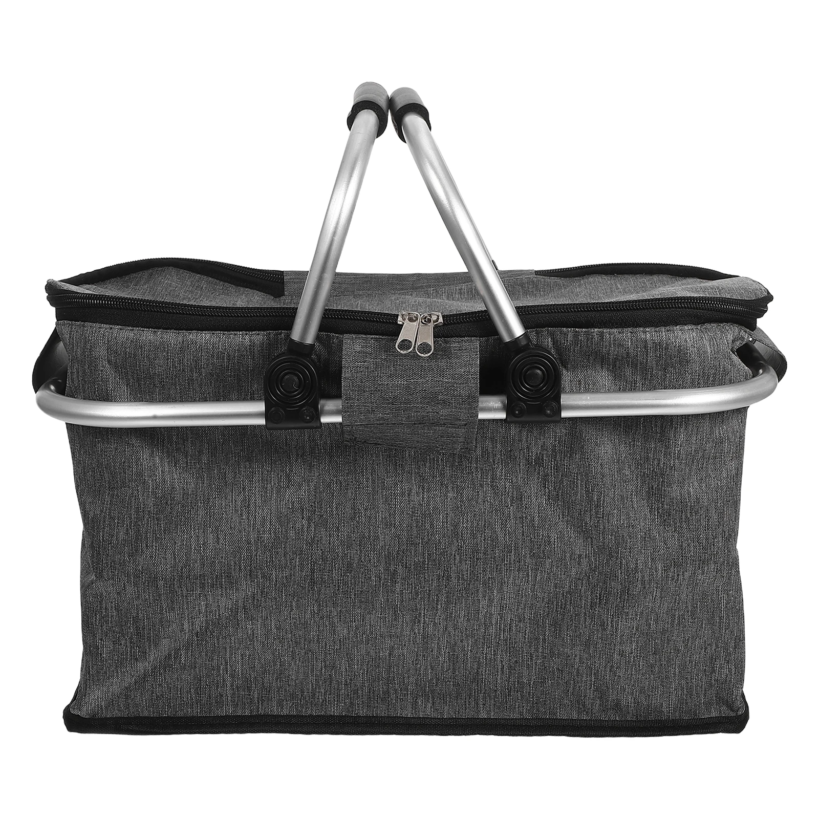 

Foldable Insulated Picnic Basket Large Capacity Waterproof Grocery Bag for Shopping Beach Trip Collapsible Cooler Storage