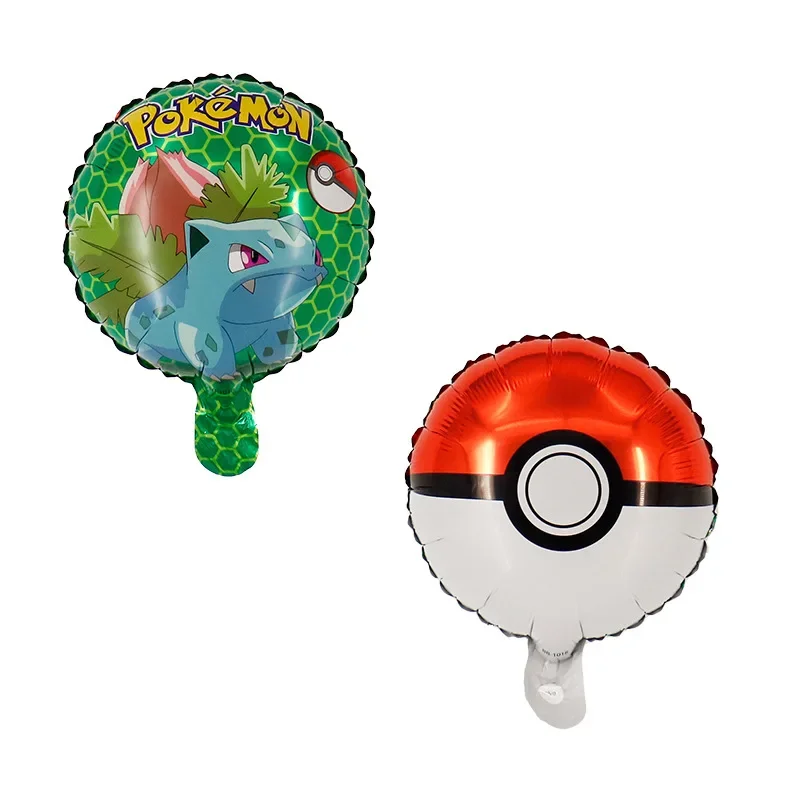 10 inch Pokemon ronde aluminium filmballon voor kinderverjaardagsfeestje Pikachu Squirtle cartoon bal baby shower speelgoed cadeau