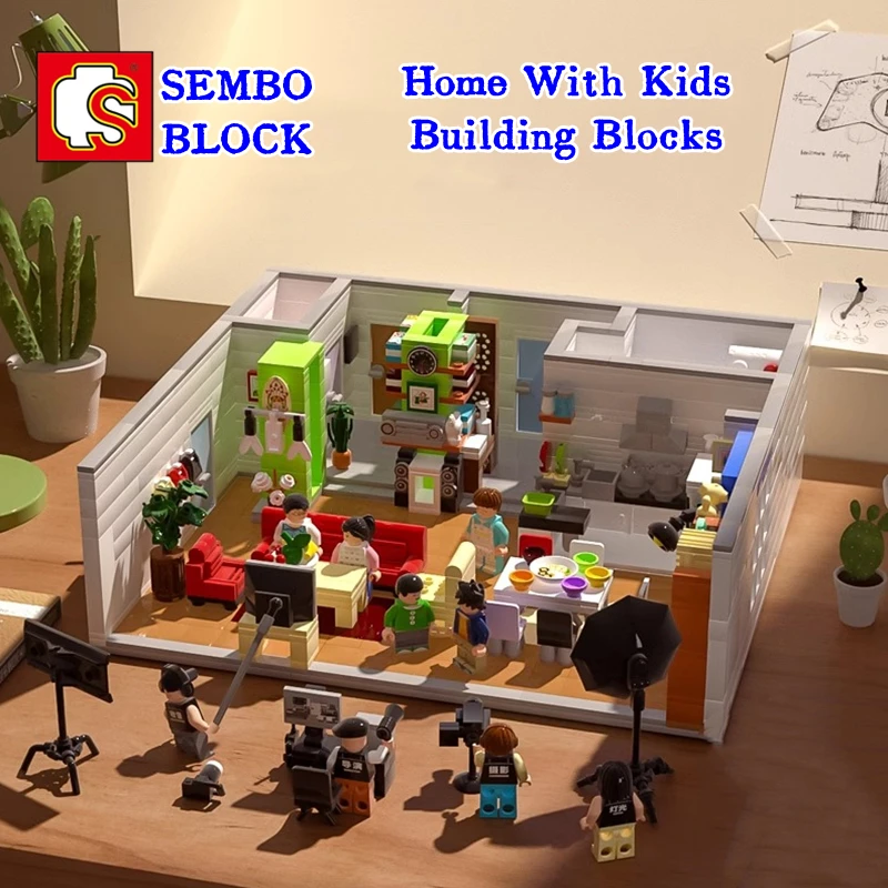 SEMBO Building Blocks Home With Kids Peripheral Kawaii Children's Toys Highly Difficult Assembly Model Figures Birthday Gift