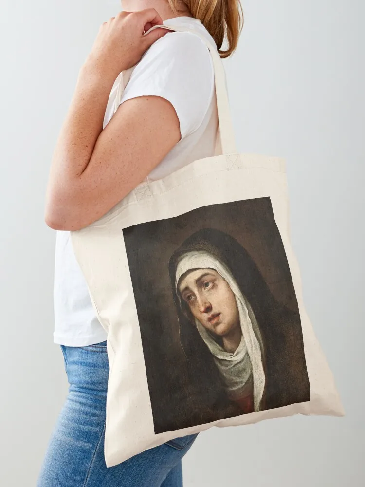 

La Dolorosa - Virgin Mary Tote Bag tote bags men tote bags aesthetic shopping trolley bag shopper bag woman