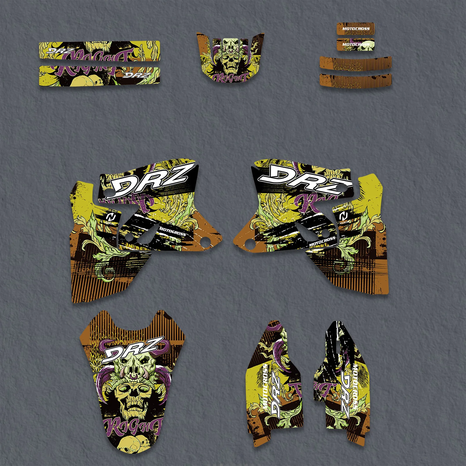 

NICECNC For Suzuki DR-Z 400SM DRZ 400SM 2000-2020 Motocross Graphics Background Decals Sticker Kit Customize 2019 2018 2017