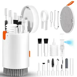 20-in-1 computertoetsenbordreinigerset Tabletcamera Telefoonscherm Schoon gereedschap Keycap Puller Oortelefoon Schone borstel met opbergdoos