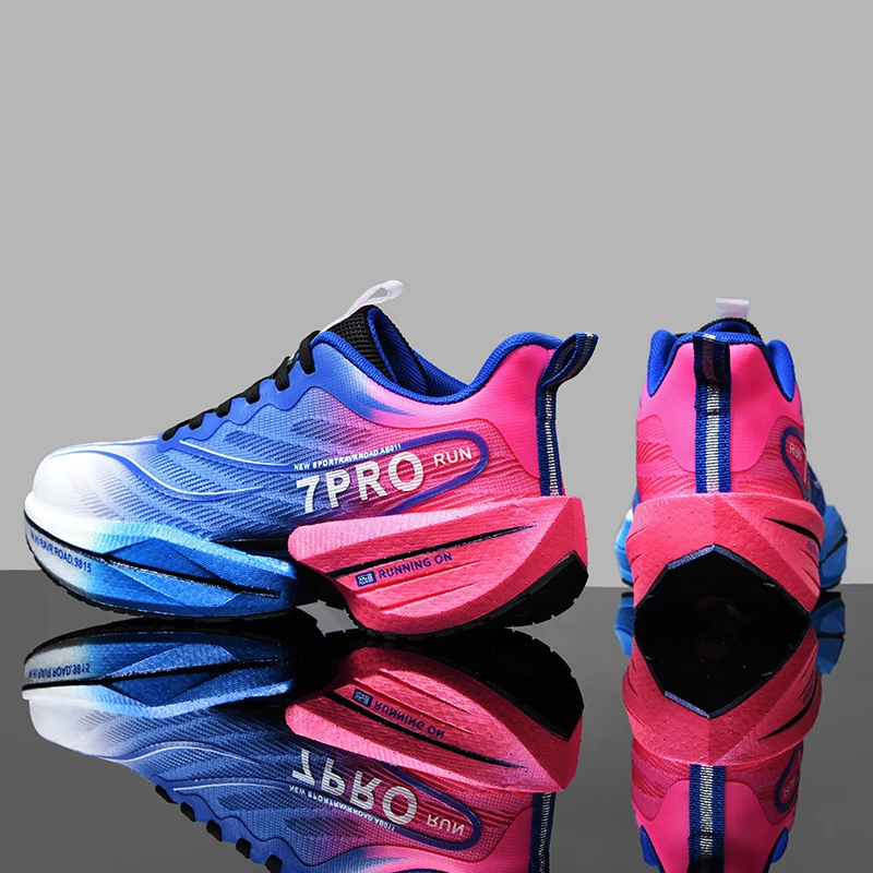 

Marathon Cushion Carbon Plate Sports Running Shoes Women Breathable Lightweight Men Comfortable Nonskid Sneakers