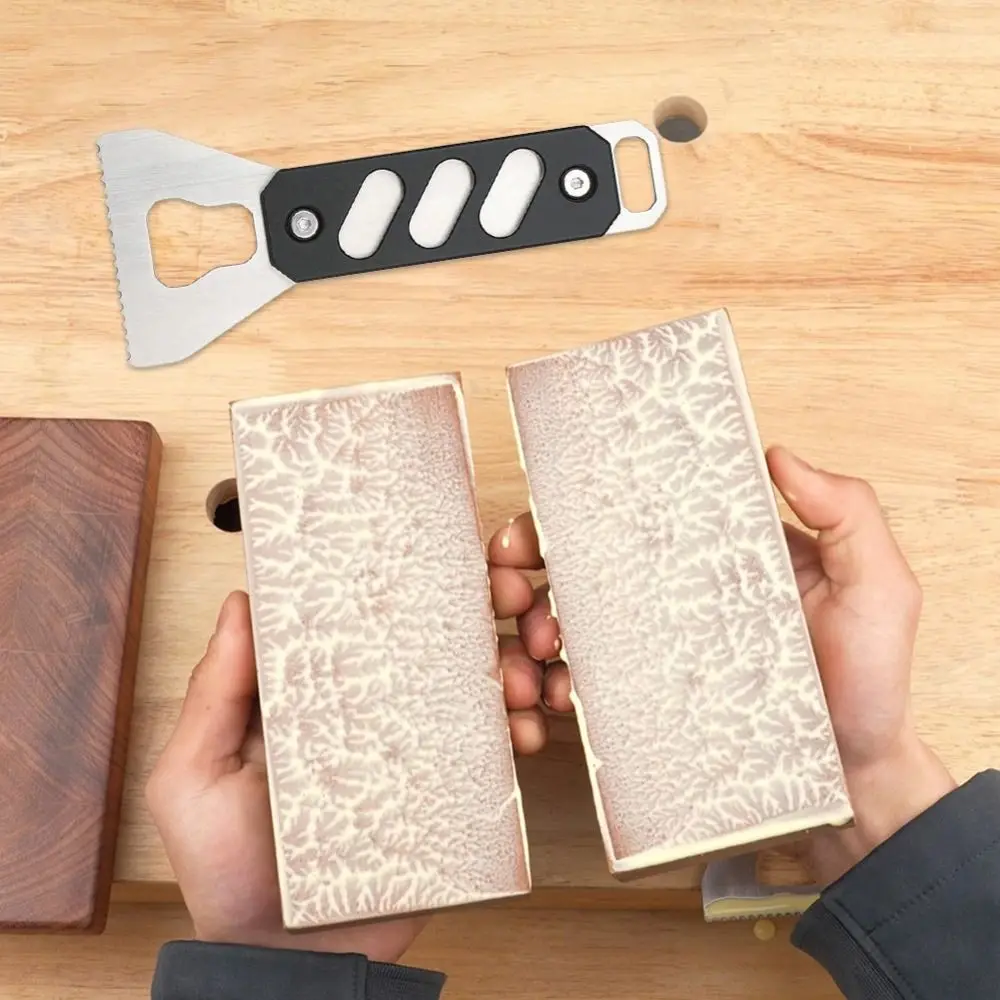 

Многофункциональный алюминиевый шпатель для нанесения клея с эргономичной ручкой, зубчатый аппликатор для ручной работы