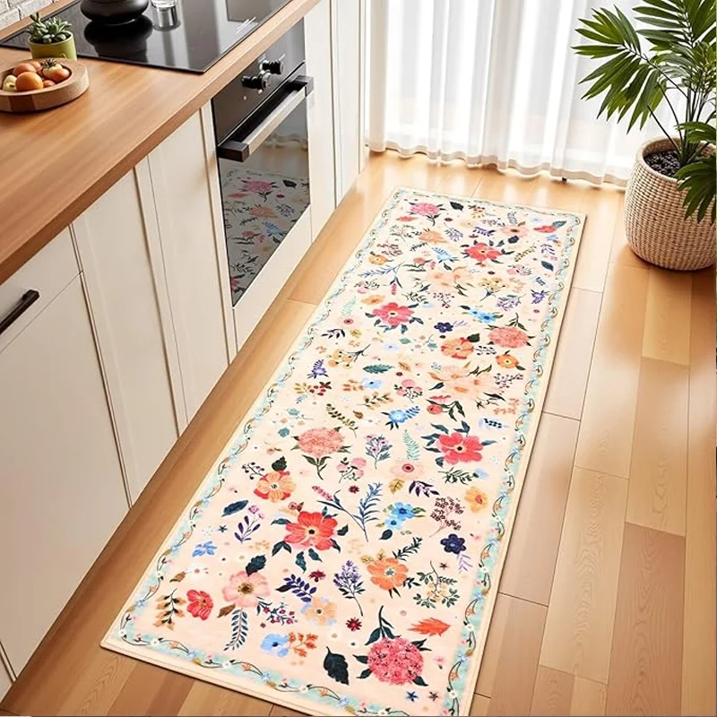 

Kitchen Floor Mat Runner Rug Hallway Non-slip Long Carpet Home Decoration Wear-resistant Laundry Room Foot Mats Alfombra Cocina