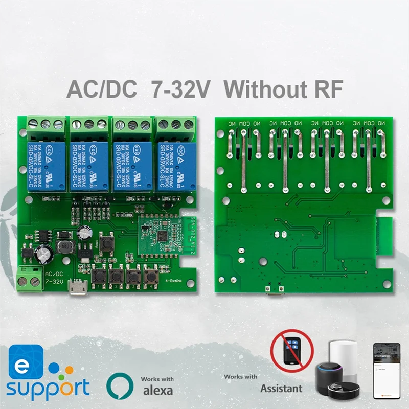 B47C 4CH Smart Switch Modul Selbstsichernde Und Zeitschaltuhr Drahtlose WIFI Fernbedienung