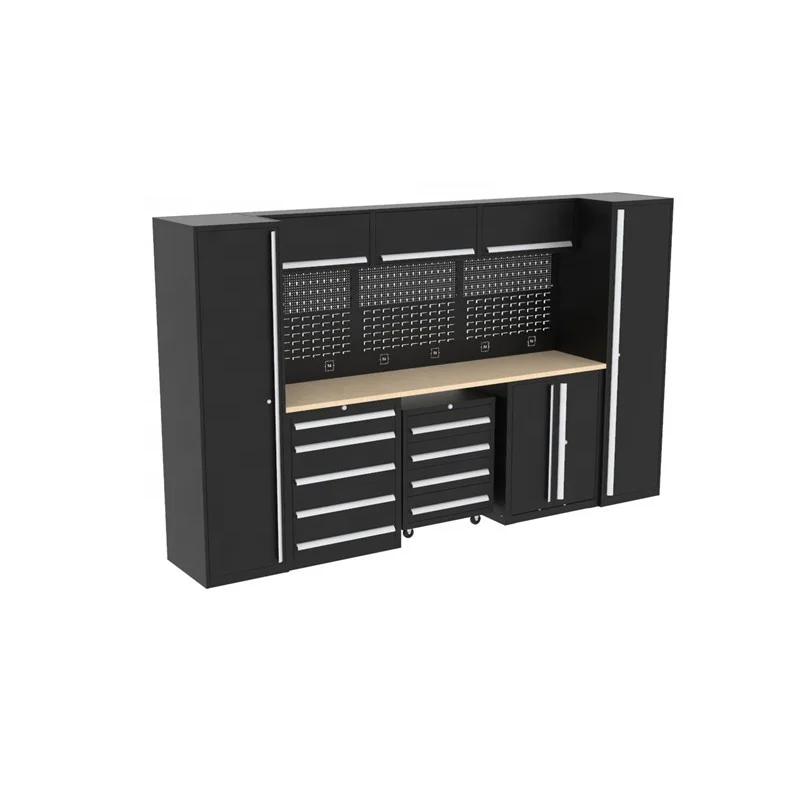 JZD  High Quality Workbench Garage Metal Tool Cabinet Sets Modular System Storage Cabinets for Garage Tool Cabinet