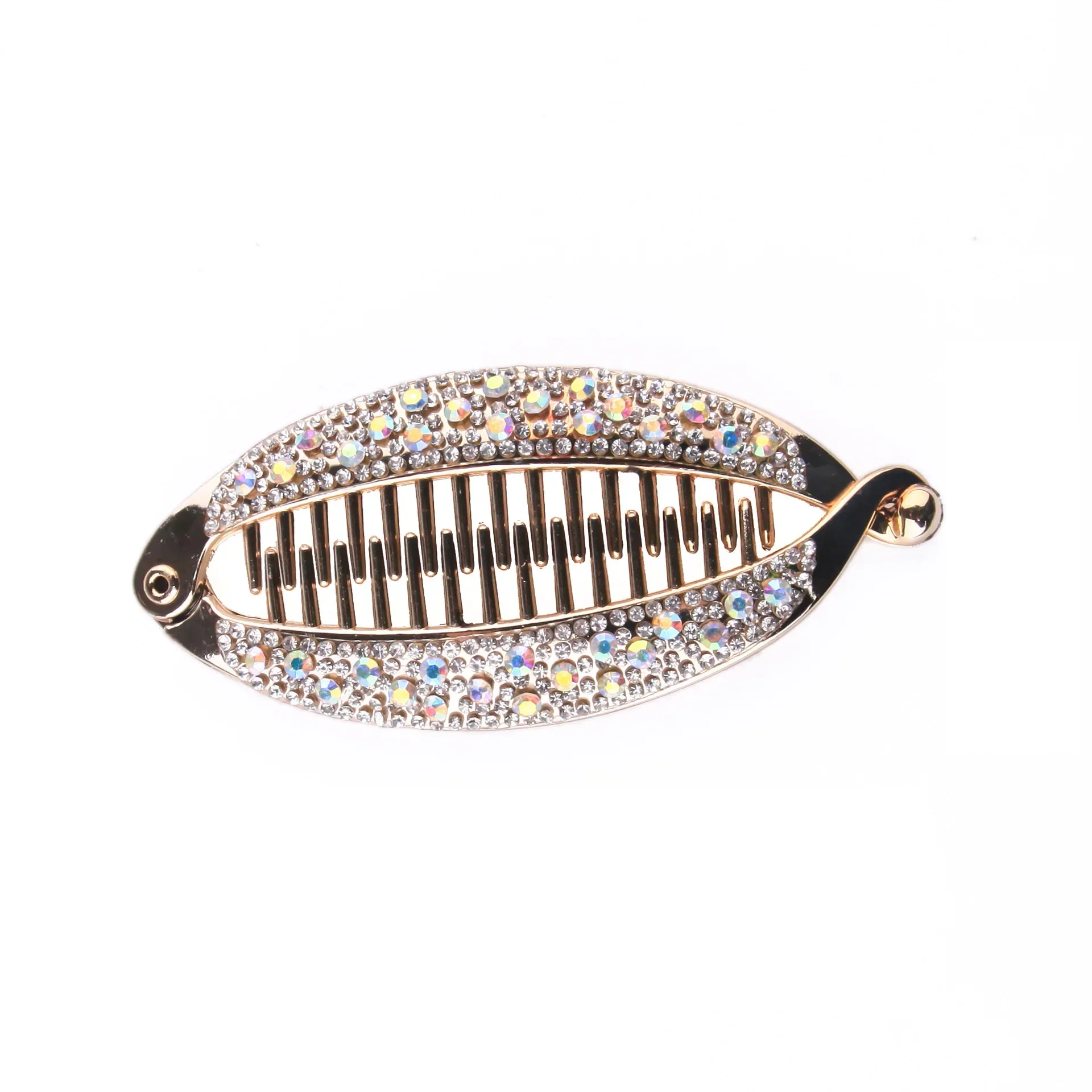 Rhinestone Hair Clip Fish Shape Vintage Hair Clips for Women Girls Clincher Combs Tool for Curly Fishtail Hair Clips Accessories