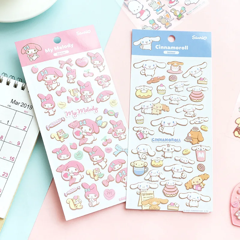 Imagem -02 - Sanrio Kawaii Animais Adesivos Bonito Scrapbooking Diário Faça Você Mesmo Adesivo de Selagem Decorativa Etiqueta Album Stick 40 Pcs por Lote