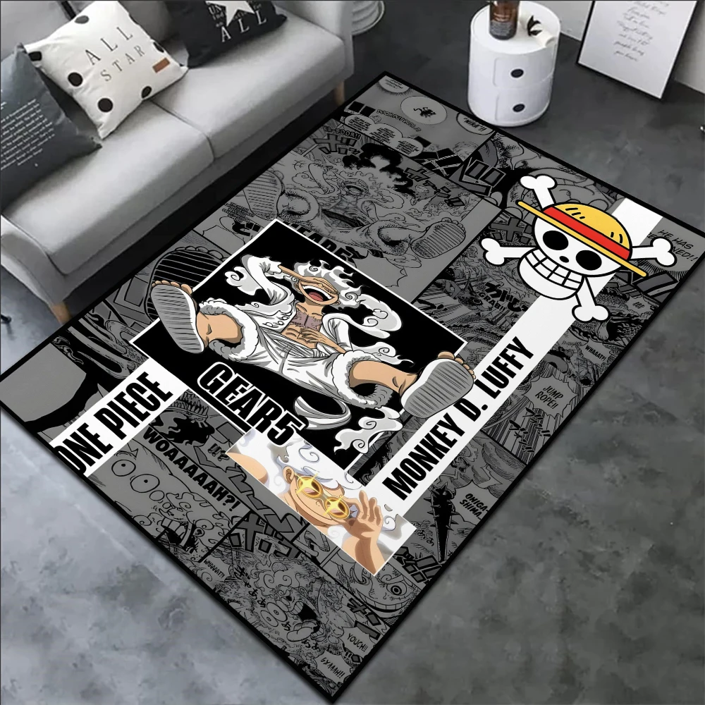 พรม Animes One Piece Nika Luffy Gear 5 อุปกรณ์เสริมปรับแต่งการ์ตูนพรมรูปพิมพ์พรมทําด้วยมือสําหรับตกแต่งบ้าน