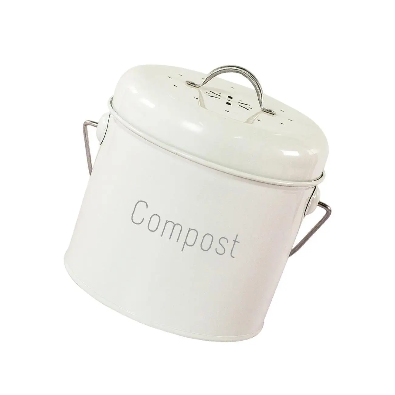 

3L Garden Compost Bin Countertop Indoor with Lid Compost Pail Easy Clean