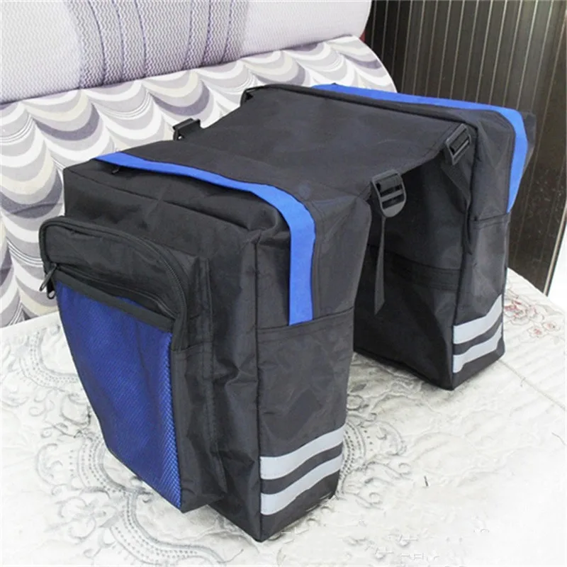 Bike Rear Rack Bag Cycling Double Side Trunk Bag Mountain Road Bicycle Tail Seat Pack Luggage Carrier Bike Bag Bicycle Accessory