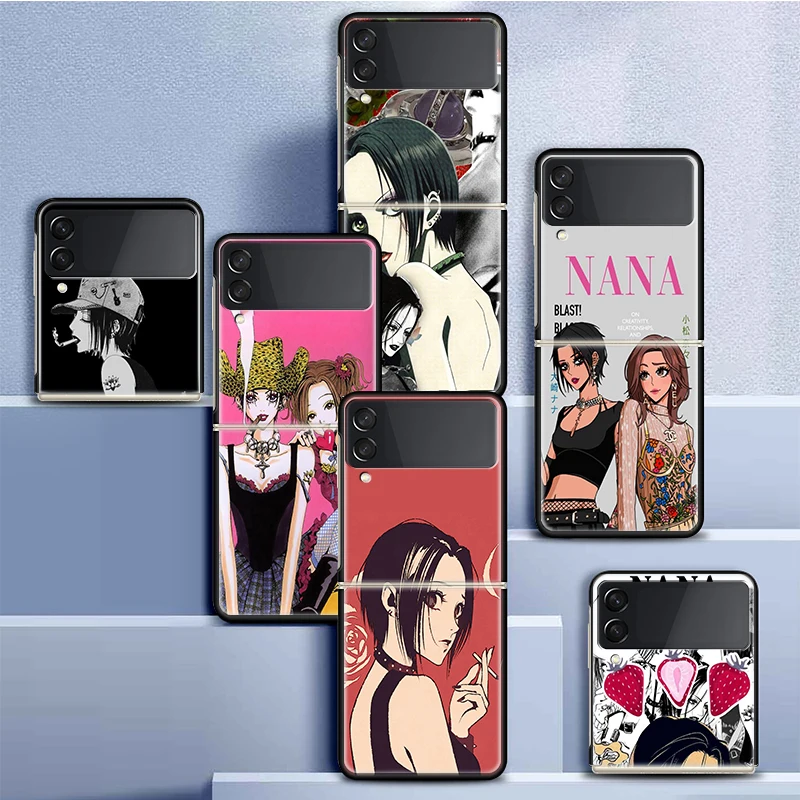 Anime NaNa Osaki Phone Case For Samsung Galaxy Z Flip6 Flip3 Flip4 Flip5 PC Hard Plastic Z Flip 6 5 4 3 5G Fundas Cover Coque Ga