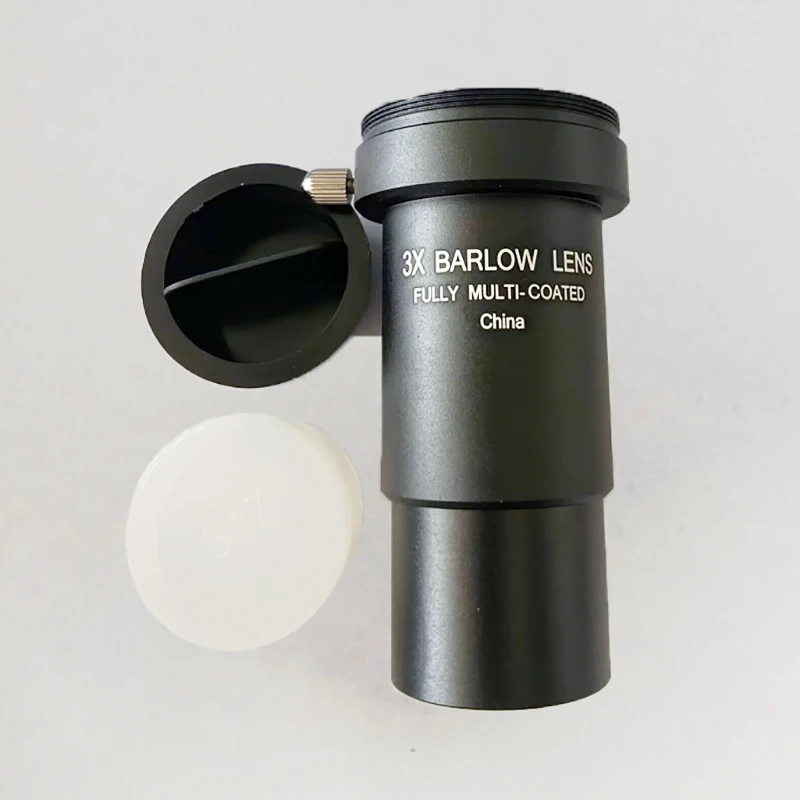 

Black 3X Barlow Lens 1.25inch Telescope Eye Accessory M42 Threaded Camera Metal Doubling Scope Astronomical Telescope Eyepiece