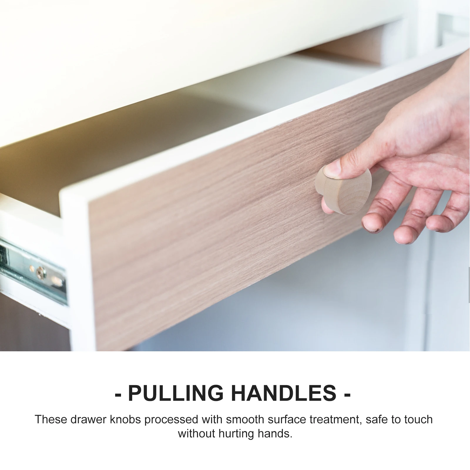 

16pcs Drawer H les Decor H les Wood Knobs Smooth Closet Door Knobs Closet Door Pulling H les Decor Hardware