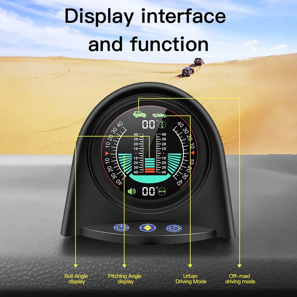 4X4 Inclinometer Auto Pitch Roll Meter Off-road Adventures Anti-corrosion Automatic Sleep Function Easy To Use