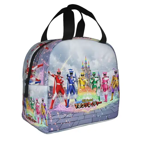 Mahou Yellow Super Sentai Mahou Green Lunch Bag Men Mahou Blue Mahou Pink Thermal Cooler Insulated Lunch Box for Adult Office