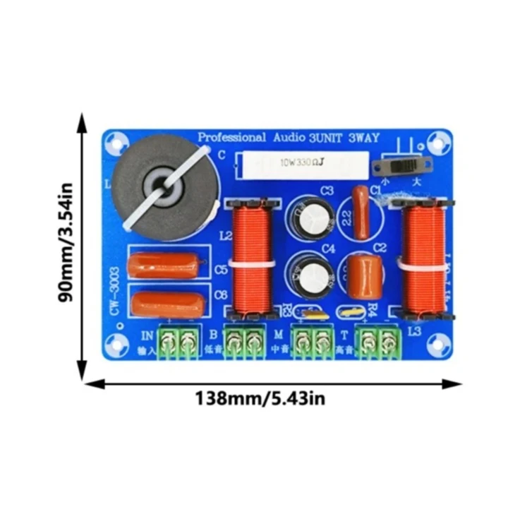 2 قطعة وحدة مقسم تردد المرشح المتقاطع D2RC لوحة مقسم مكبر الصوت ثلاثة أضعاف Altos باس 3-قناة صوت عالي الطاقة #3