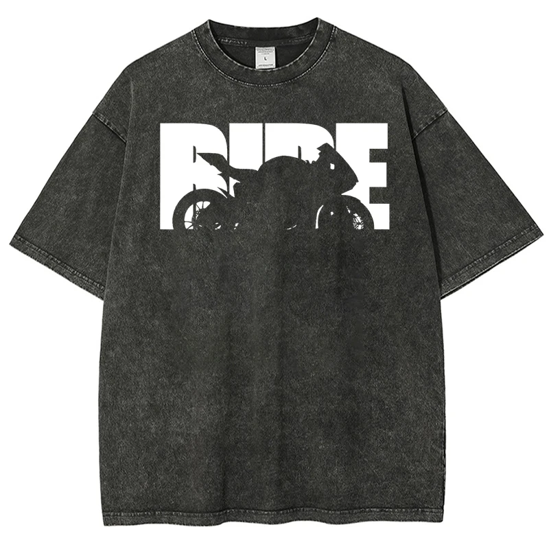 

Bike Motorcyclist Apparel Motorcycle Rider Luxury Designer Comfortable Female T Shirt Classic Men Washed Shirt Tees Tops Tees
