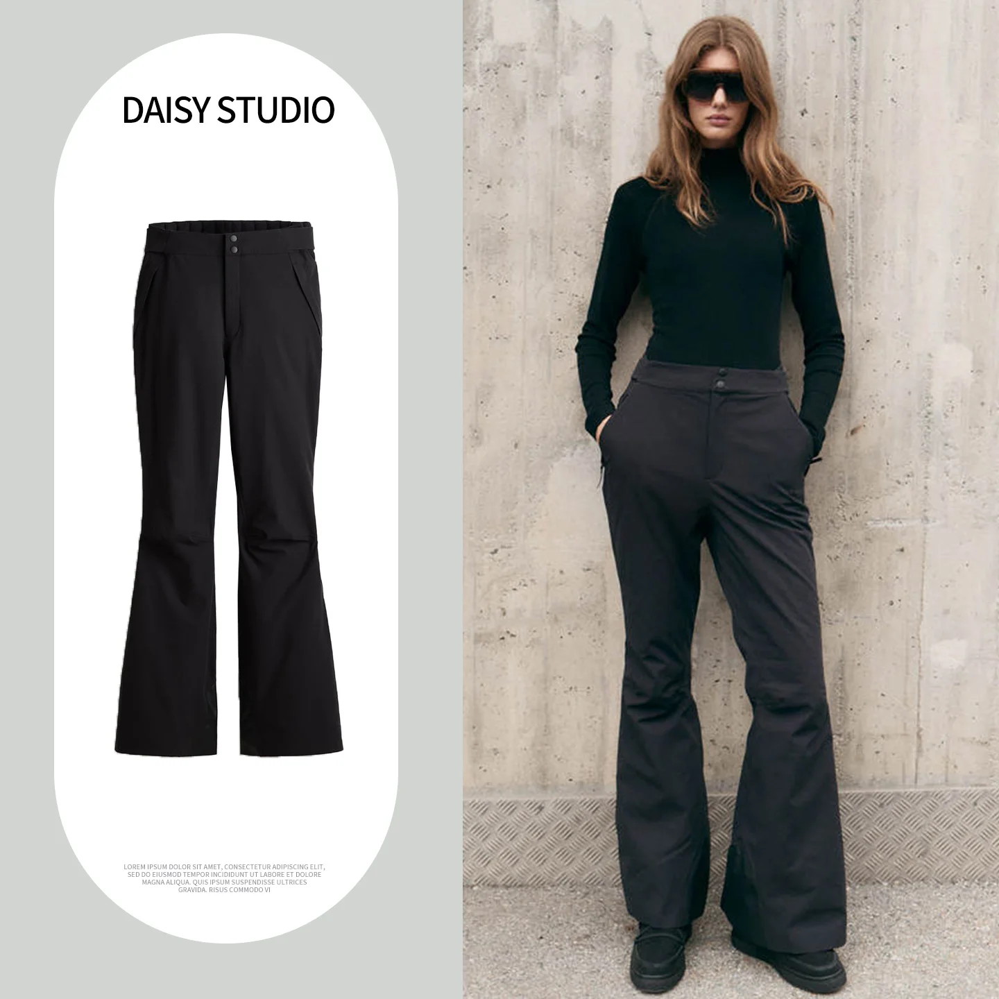 

Новые женские повседневные брюки-клеш с высокой талией на молнии, облегающие, из полиэстера, для города и активного отдыха