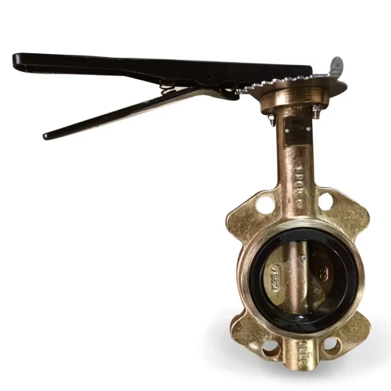 

Chinese Supplier DIN API DN80 Center Line Brass Body Wafer Type Butterfly Valve With Handle