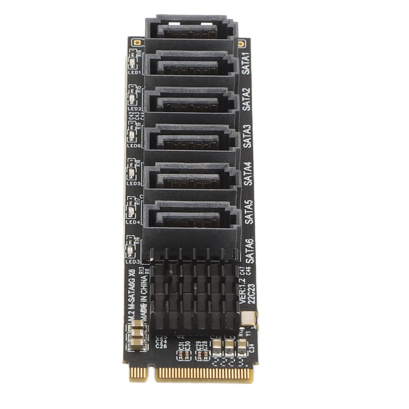 

M.2 to SATA3.0 Adapter Card 6Gbps High Speed ASM1166 M.2 PCIE to SATA Expansion Card with Smart Indicator M.2 to SATA3.0 Adapter