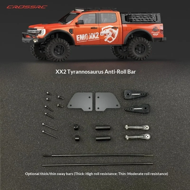Crossrc Emoxx2 Xxl2 Original Accessories Anti-Roll Bar Steering Buffer Differential Line Drive Shaft Car Shell Tail Plate