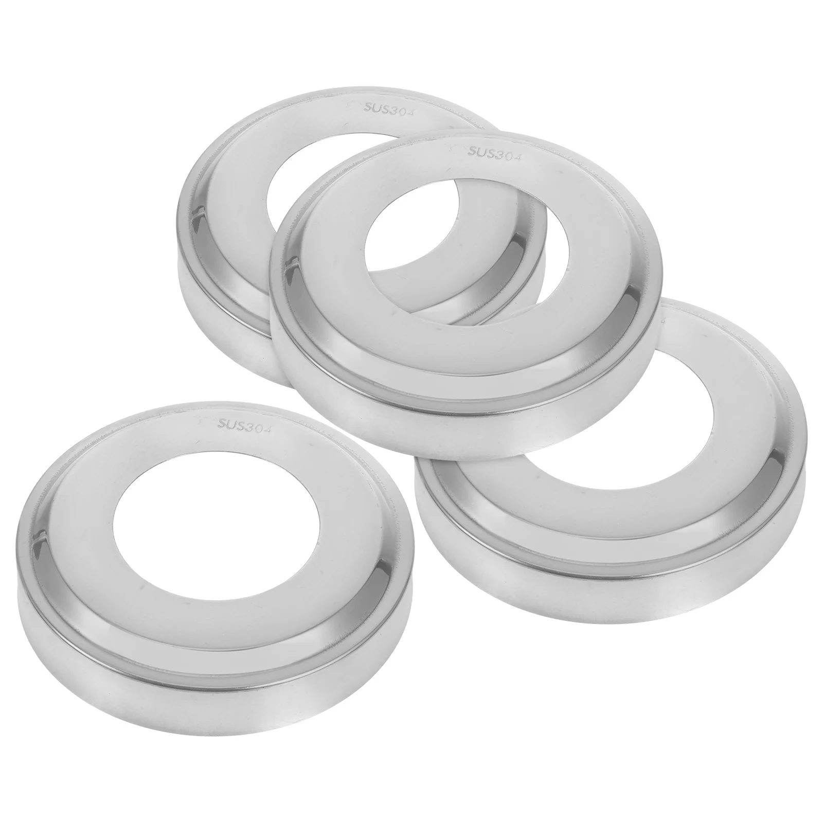 

4Pcs Stainless Steel Pool Handrail Covers 1.9 Inch Thick Protective Base Plates for Pool Ladder Spare Parts Replacement