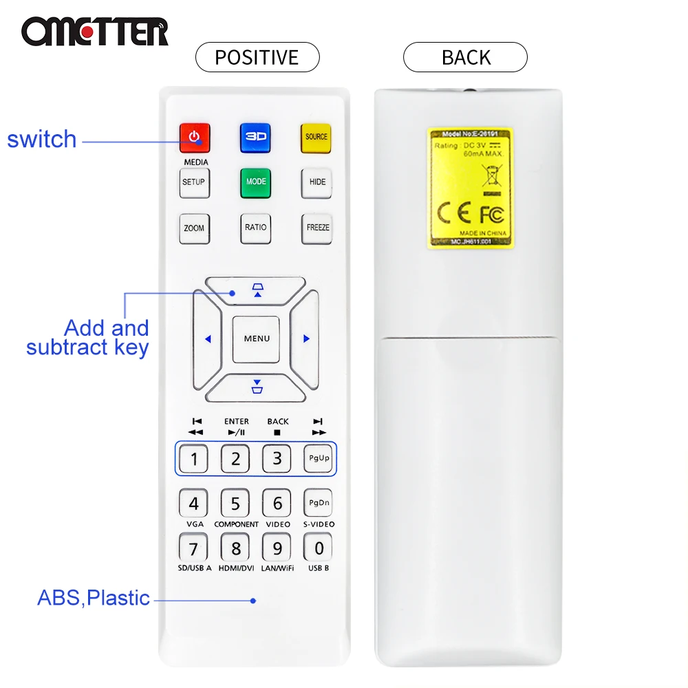 New For ACER Projector Remote control E-26091 E-26171 RC-JSE28-190 H7532BD E152D HE-812 H6510BD PE-X23 P1273 P1341W H5360BD