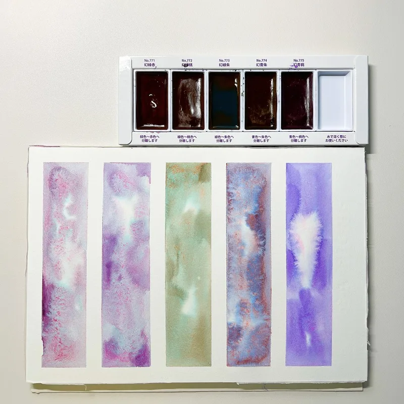 

5 цветов/коробка однотонных акварельных пигментов, отдельные цвета, художественные принадлежности для студентов, сделай сам, стирка, живопись, китайская живопись, учебные принадлежности