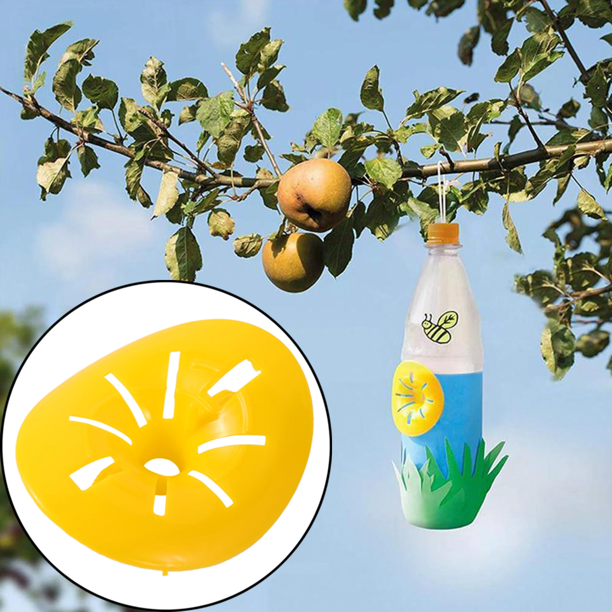 10Pcs Reusable Bee Catcher Flower Shaped Flying Insects Funnel Pest Wasp Trap Beekeeping Home Garden Trap Bee Hornets Catcher