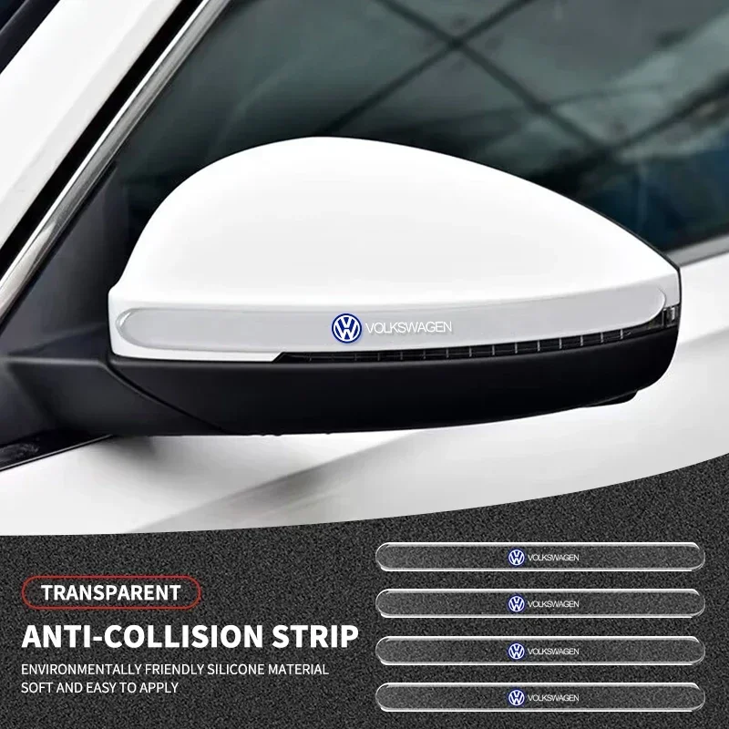 

4PCS Car Door Edge Transparent Anti Scratch Protection Strips For Volkswagen GOLF 5 Tiguan Polo Golf 6 Golf 7 Jetta Accessories