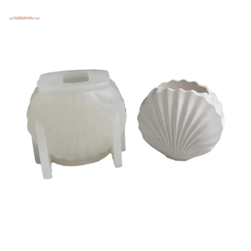 

DIY Seashells Shaped Silicone Flowerpot Mold Ceramics Clay Crafts Mould