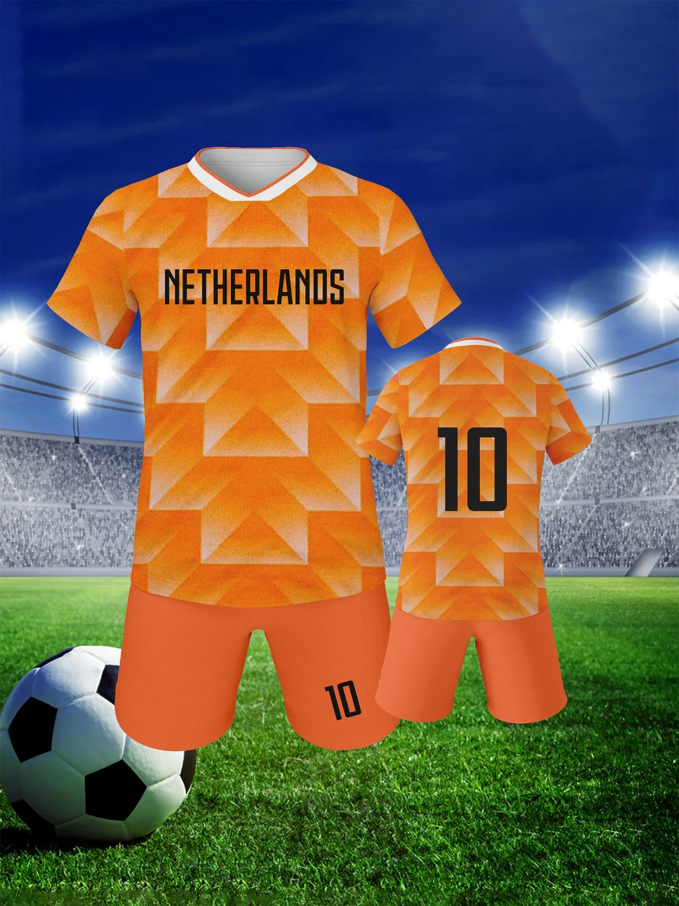 Netherlands Football Jerseys Kids Dutch Voetbal Shirt Polyester Football Training Set Quick-drying Soccer Uniform for Boys Girls