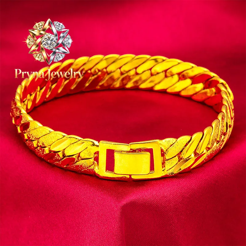 

Pryna Jewelry 24K Gold Watch Clasp Bracelet | AU999 Pure Gold, classic watch clasp design, unisex style, shiny finish, perfect