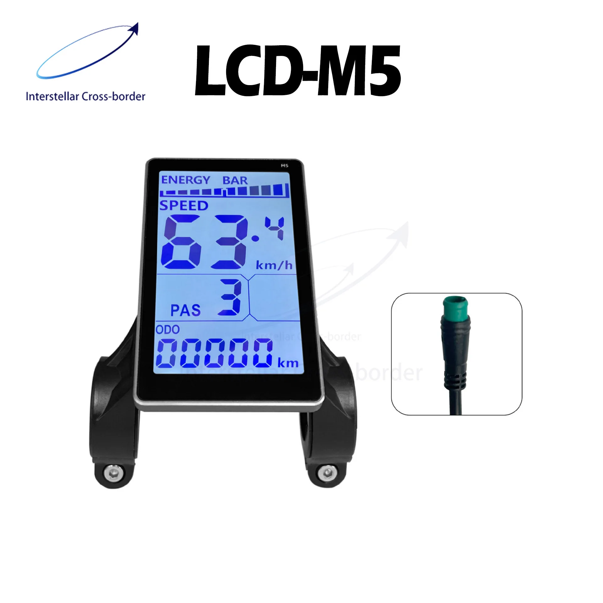 

LCD-M5 Electric Scooter/E-Bike Smart LCD Instrument - IP65 Waterproof Connector Accurate Display Easy Installation for Lithium