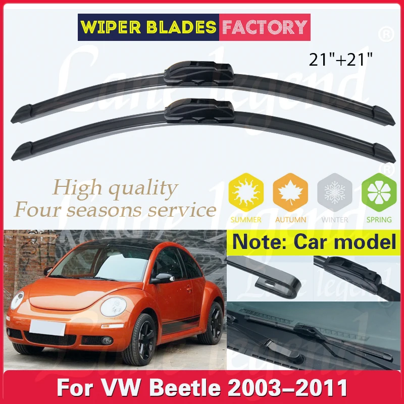 

For Volkswagen VW New Beetle 2003 - 2011 21"+21" Car Wiper Front Windscreen Windshield Clean Window Wipers Blade Car Accessories