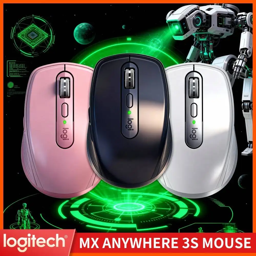 Logitech MX Anywhere 3S Wireless Mouse for Chromebook Multi-OS Compatible Home Office