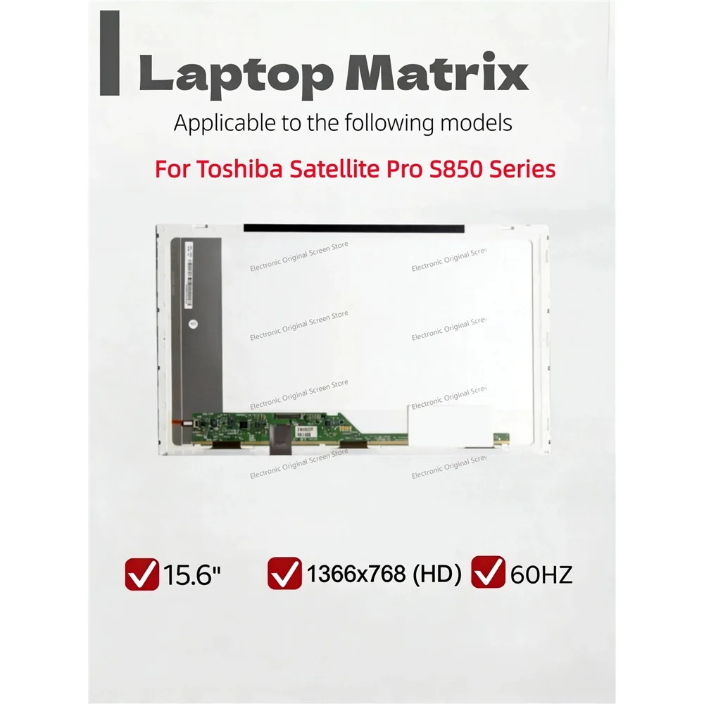 

15.6 inch For Toshiba Satellite Pro S850 Series Display LED LCD Screen Laptop Matrix