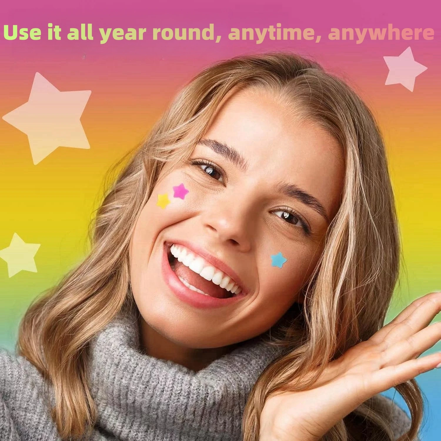 120 قطعة من رقع حب الشباب بحمض الساليسيليك، مجموعة نجوم ملونة لعلاج العيب والعناية بالبشرة