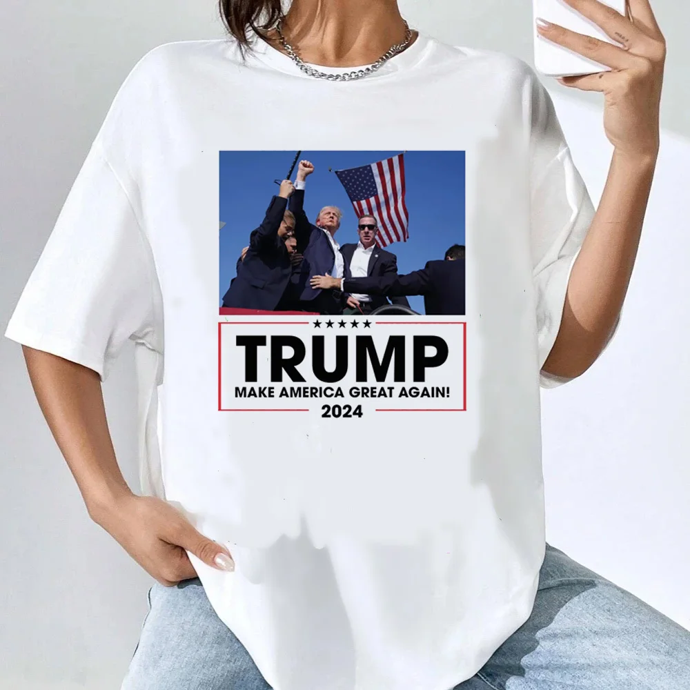 Donald Trump shirt girl Digital Comfortable Retro Y2k streetwear t shirt Gothic harajuku Digital hip hop korean clothes Classic