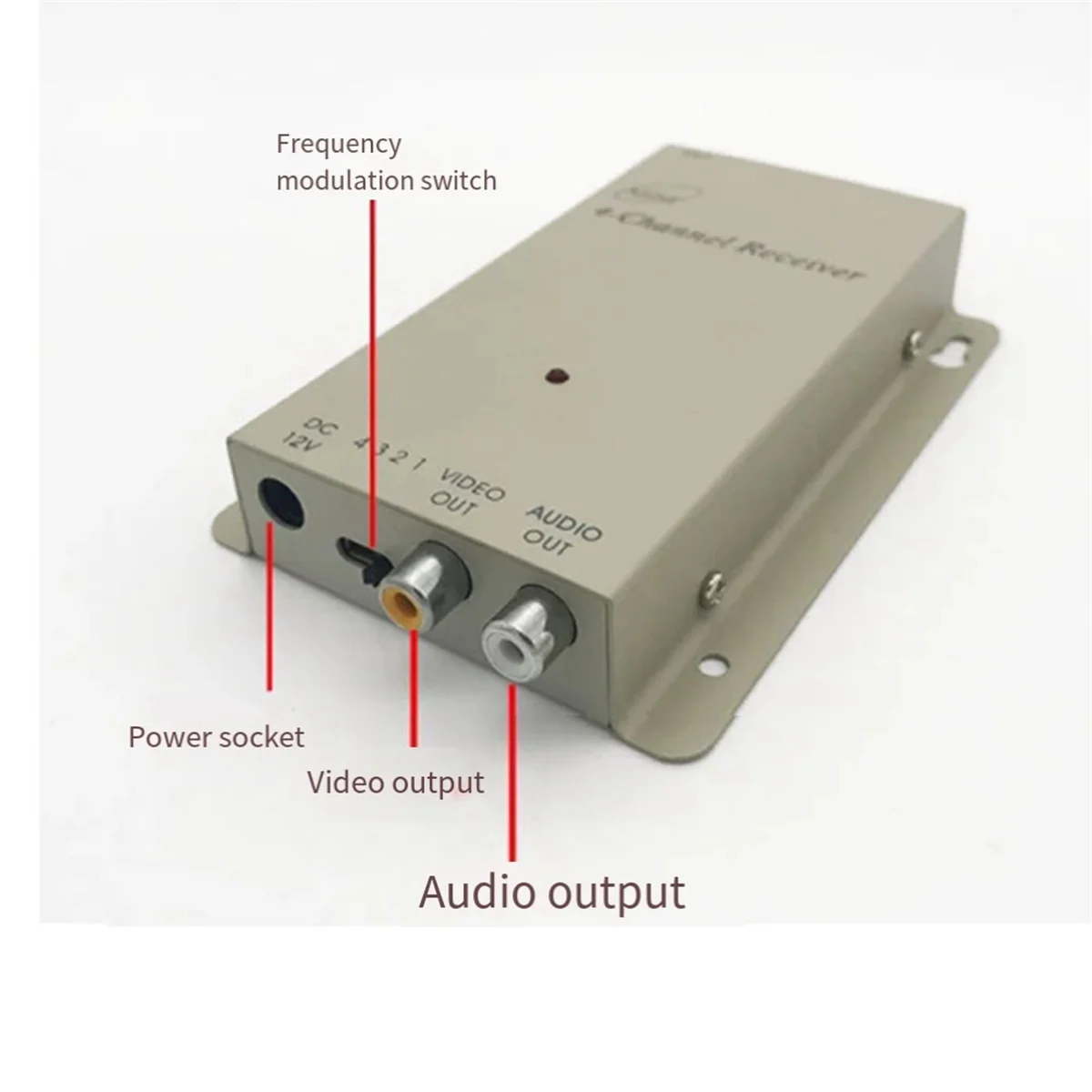 1.2G 5W 1.2Ghz 5000MW Wireless AV Video Audio Transmitter with 1.2G Receiver High Gain Antenna Long Range(A)