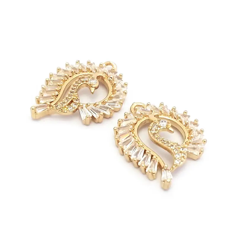 18K Gold Color Brass Pigeon Bird Hummingbird Owl Necklaces Charms Pendants High Quality Jewelry Accessories Materials view 6