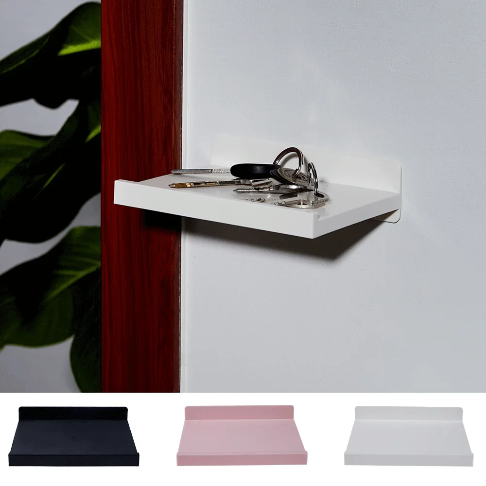 Punch-Free Key Rack Wall Shelf Door Back Shelves Sundries Storage Holder полочка ключа