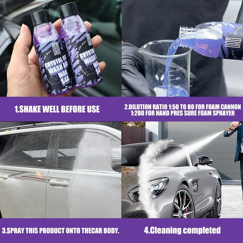 Crystal Plated Car Wash Essence Water Repellent Glazing Coating Agent Water Activated Car Wash Solution Car Washing Foam Agent