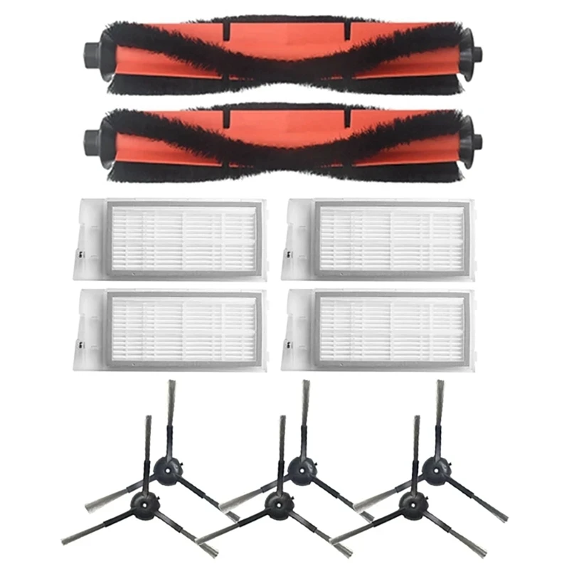 掃除機ロボットのメインブラシ,HEPAフィルター,サイドブラシ,スペアパーツ,アクセサリー,roidmi eve plus,12個