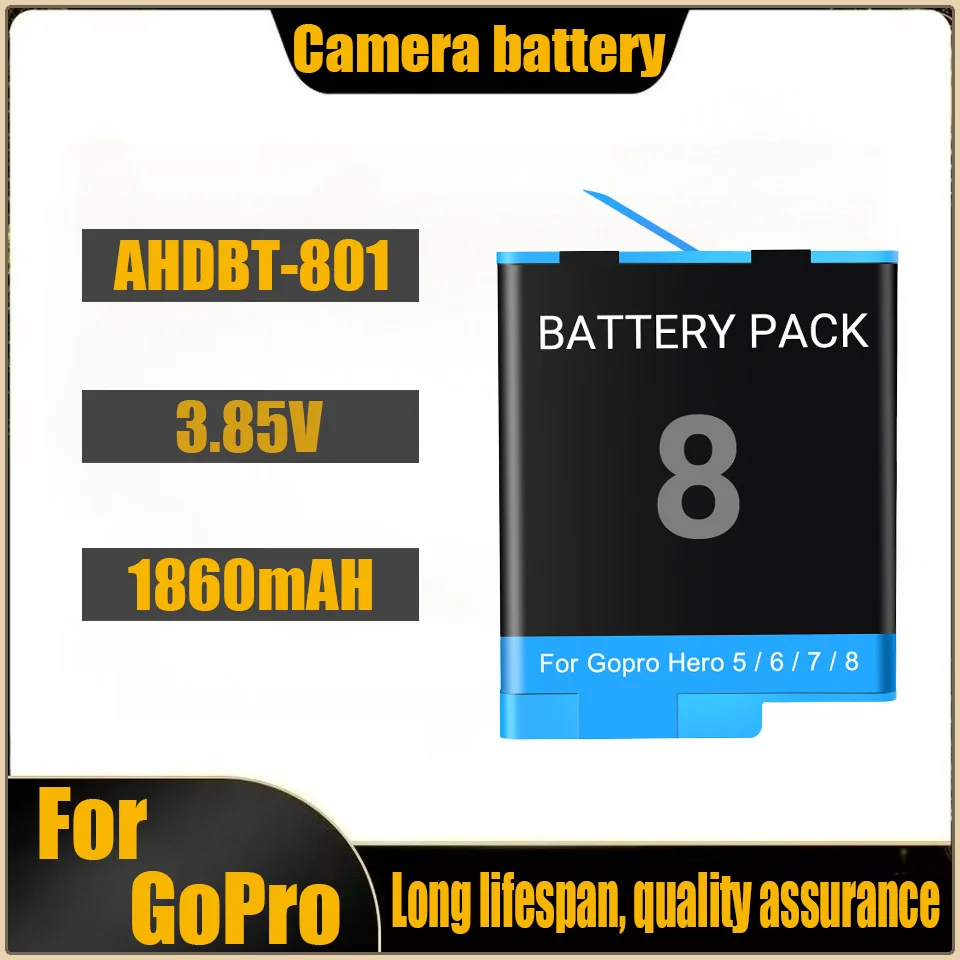 

Для аккумулятора gopro 8 Hero8/7/6/5 с полным декодированием без всплывающей экшн-камеры AHDBT-801