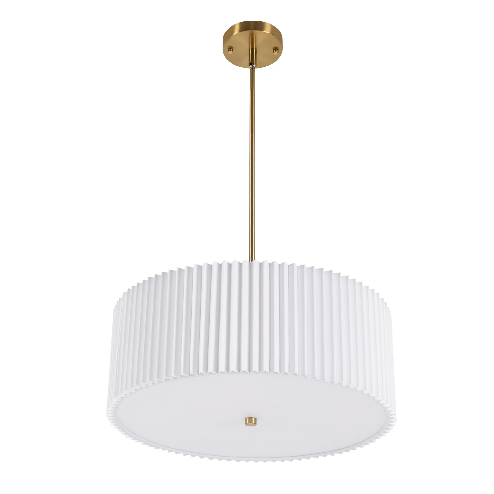 White Round Pendant Light (45cm) | Ceiling Mount, 4*E26 Sockets, For Dining/Living Room 45cm Round Pendant Light