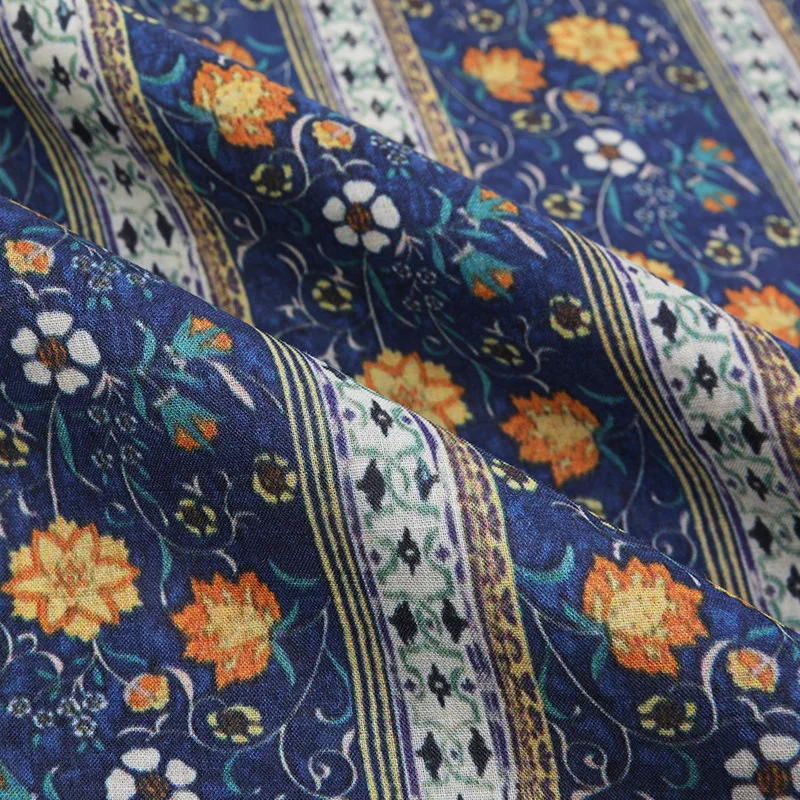 

1 ярд, чистая рами, цифровая цветочная печать, ткань для лоскутного шитья, юбка, классическая рубашка, сумка, ткань Cheongsam