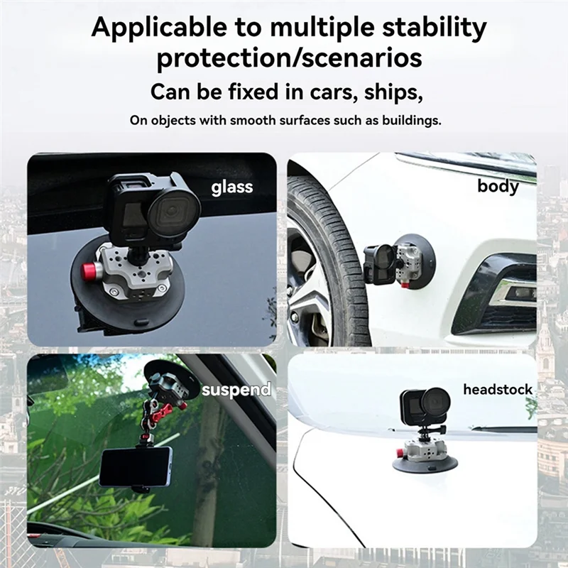 Practical-4.5 Inch Car Suction Cup Sports Camera Car Suction Cup Suitable For Gopro Accessories Mobile Phone SLR Suction Cup